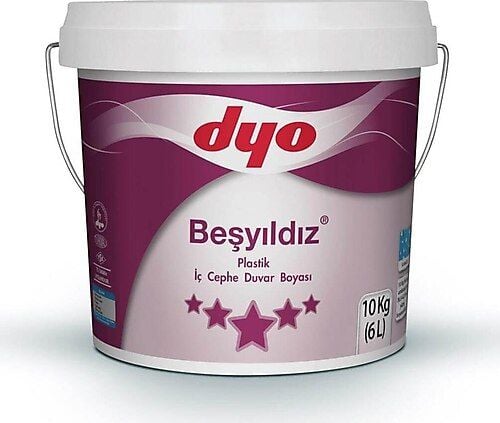 Dyo Beşyıldız Plastik İç Cephe Duvar Boyası 10 Kğ #Tüm Renkler#
