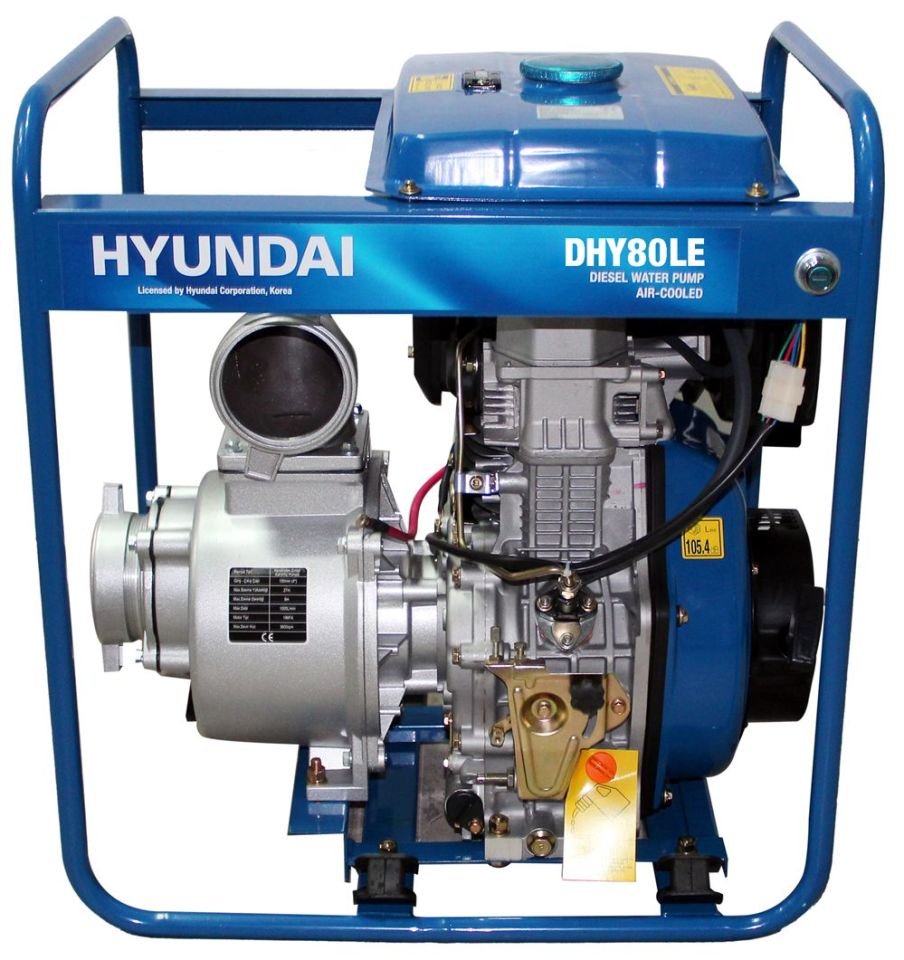 Hyundai DHYD80LE Marşlı Dizel Yüksek Basınçlı Döküm 3’Lük Su Motoru