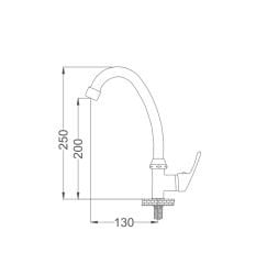Gms Sırma Mix Tek Girişli Lavabo Bataryası Sr234