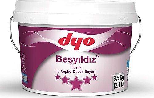 Dyo Beşyıldız Plastik İç Cephe Duvar Boyası 3,5 Kğ #Tüm Renkler#