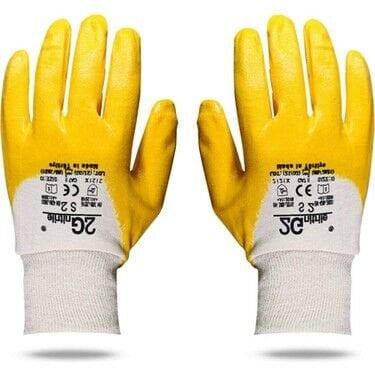 2G Nitrile 2G Nitril Kaplamalı Pamuklu İş Eldiveni 9 Numara