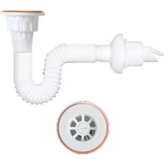 Muff Matik Kısa Körüklü Lavabo Sifonu Mufflu