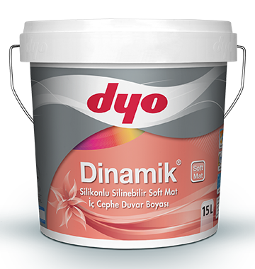 Dyo Dinamik Silikonlu Silinebilir Soft Mat İç Cephe Duvar Boyası 15 Lt #Tüm Renkler#