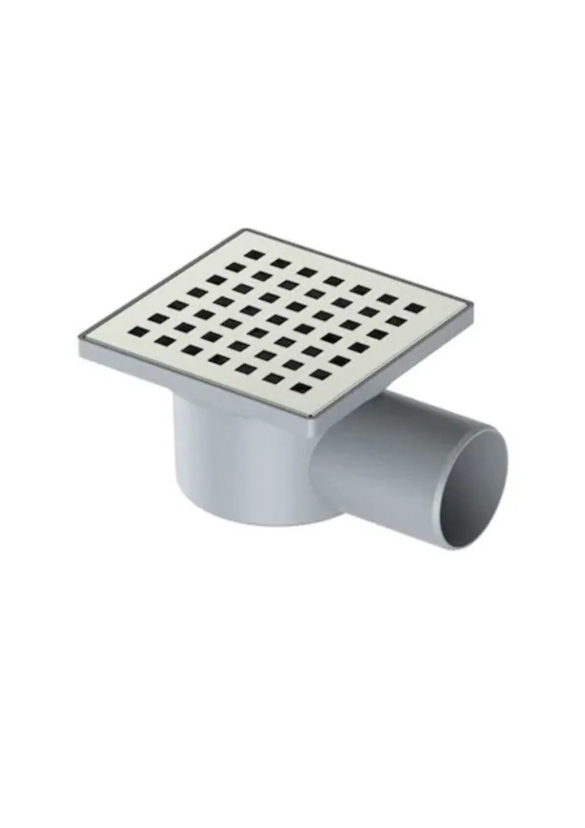 Krom Kapaklı Plastik Yer Süzgeci 50 Mm 10x10