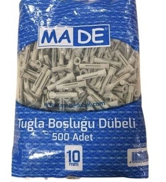 10’Luk Plastik Tuğla Boşluk Dübeli 500 Adet