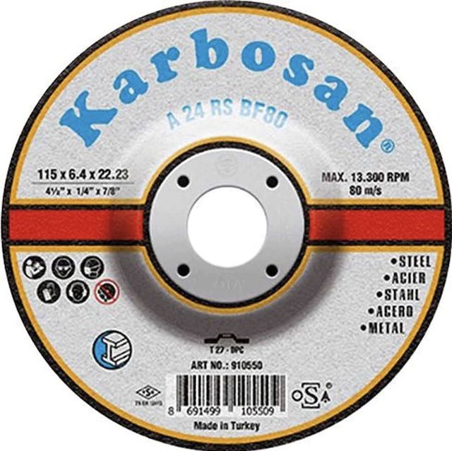 Karbosan 115mm Metal Çapakalma Diski Karbosan Taşlama Taşı