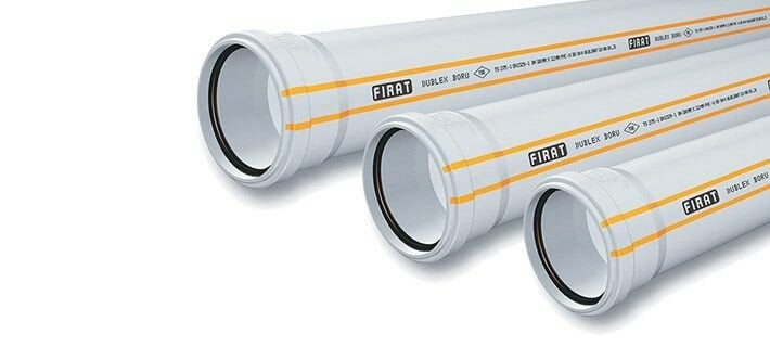 Fıratboru Dublex Pvc Atık Su Borusu 3.2 110x3000 #3 Metre#