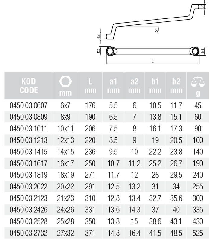 Elta 21x23 Yıldız İki Ağız Anahtar 21*23 Tekli Yıldız Anahtar
