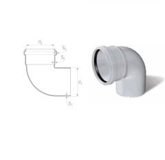 Fıratboru Pvc Dublex 50x87 Dirsek 87° 50’Lik Kapalı Dirsek