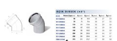Fıratboru Pvc Dublex 75x45 Dirsek 45° 75’Lik Açık Dirsek