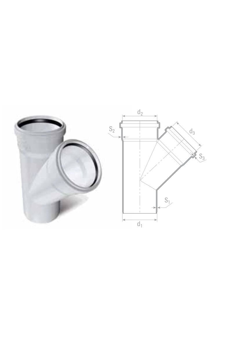Fıratboru Pvc Dublex 75x50 Çatal 75’Den 50’Ye Çatal