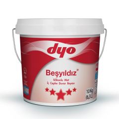 Dyo Beşyıldız Silikonlu Mat İç Cephe Duvar Boyası 10 Kğ #Tüm Renkler#